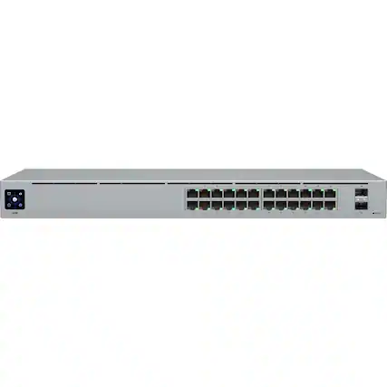 Front. Ubiquiti - 24-Port Managed Gigabit Managed Switch USW-24 - Gray.