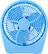 Front. 9" Table Fan - Blue.