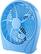 Left. 9" Table Fan - Blue.