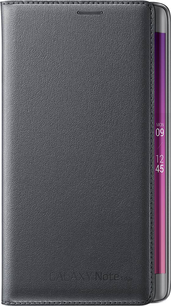 Front. Samsung - Wallet Cover for Samsung Note Edge - Black.