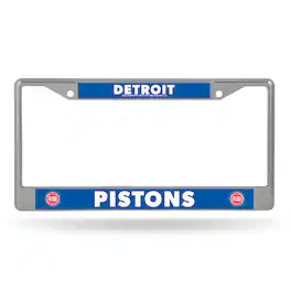 Rico Industries - Detroit NBA Pistons Chrome Metal License Plate Frame - Multi