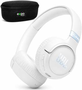JBL - Tune 680NC Wireless Noise Cancelling Headphones with Case - White