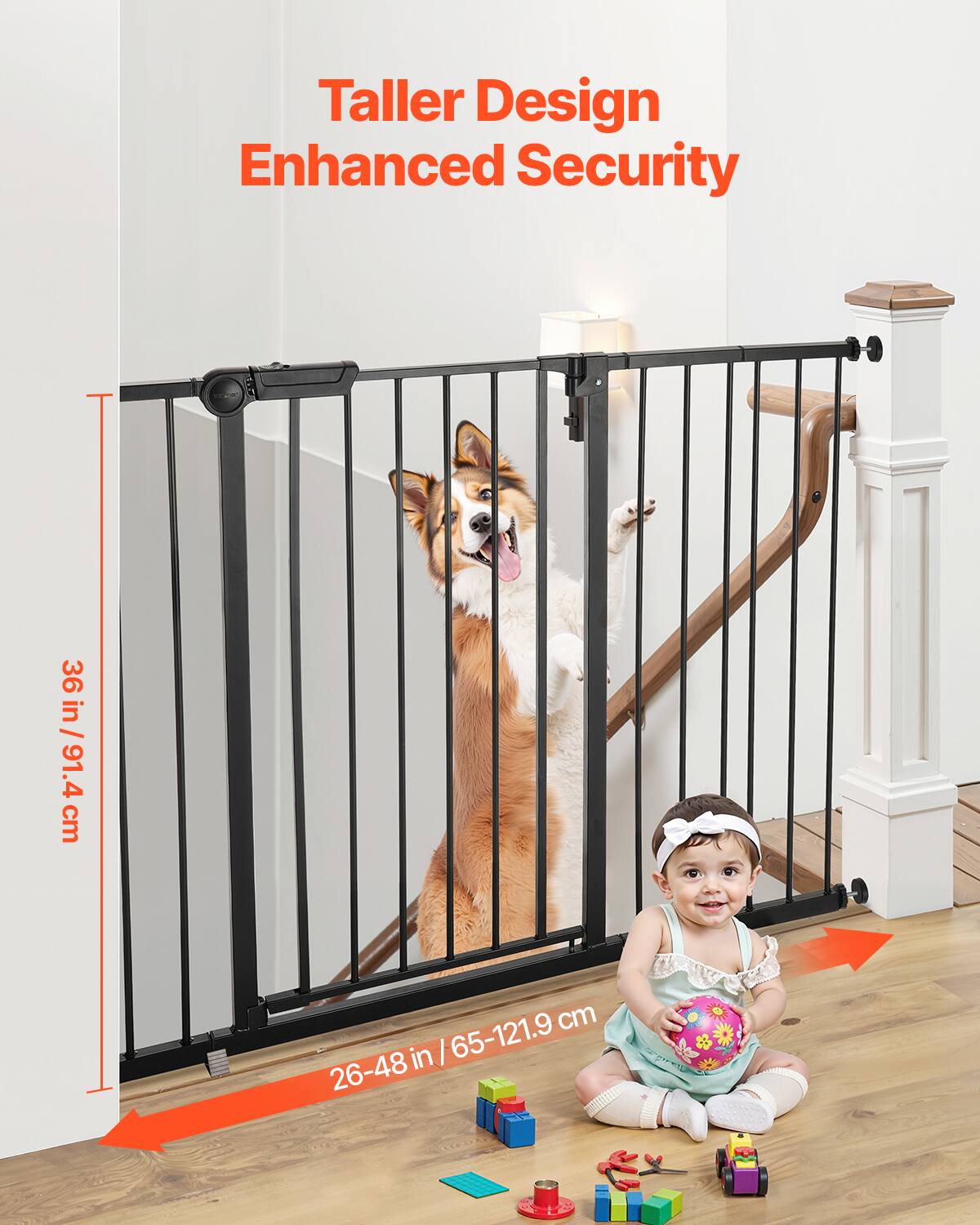 Taller Design Enhanced Security

Height: 36 in / 91.4 cm

Width: 26-48 in / 65-121.9 cm
