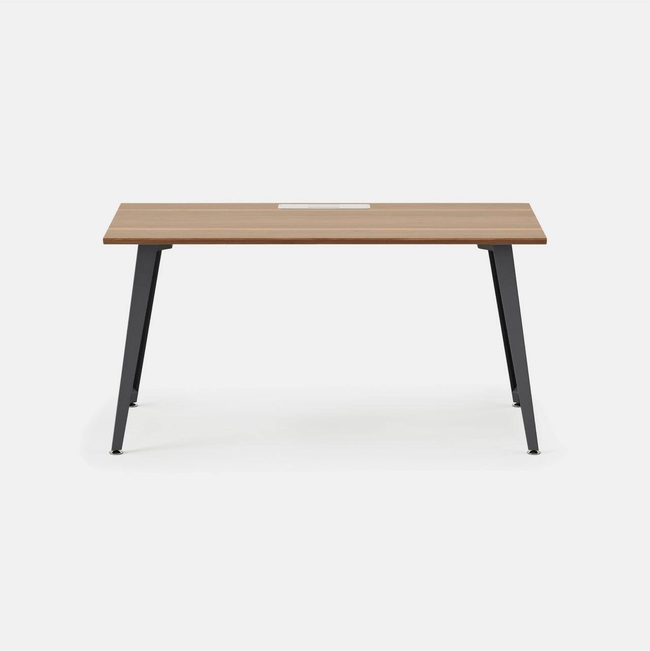 Left. Branch Furniture - Branch 60" Office Desk – Modern Design, Spacious Work Surface, Durable Build, Integrated Cable Management - Walnut.