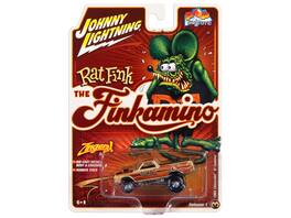 Johnny Lightning - 1965 Chevrolet El Camino Zinger "Finkamino" "Rat Fink" "Pop Culture" 2025 Release 1 1/64 - Beige with Graphics