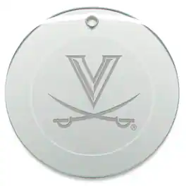 Jardine - Virginia Cavaliers 3'' Glass Round Ornament - Multicolor