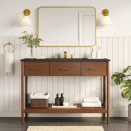 Zaire Bathroom Vanity Basin Included by Modway - Walnut Black