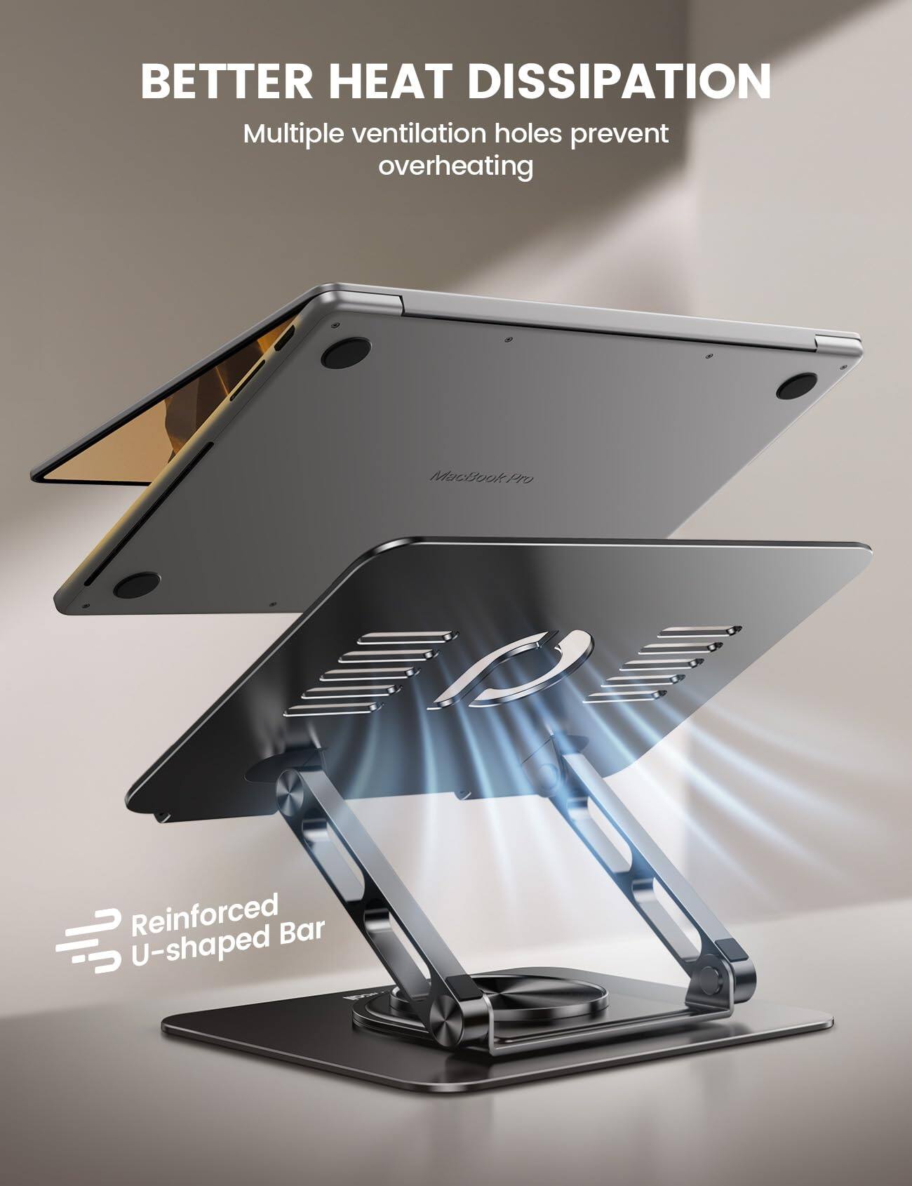 BETTER HEAT DISSIPATION  
Multiple ventilation holes prevent overheating  

Reinforced U-shaped Bar