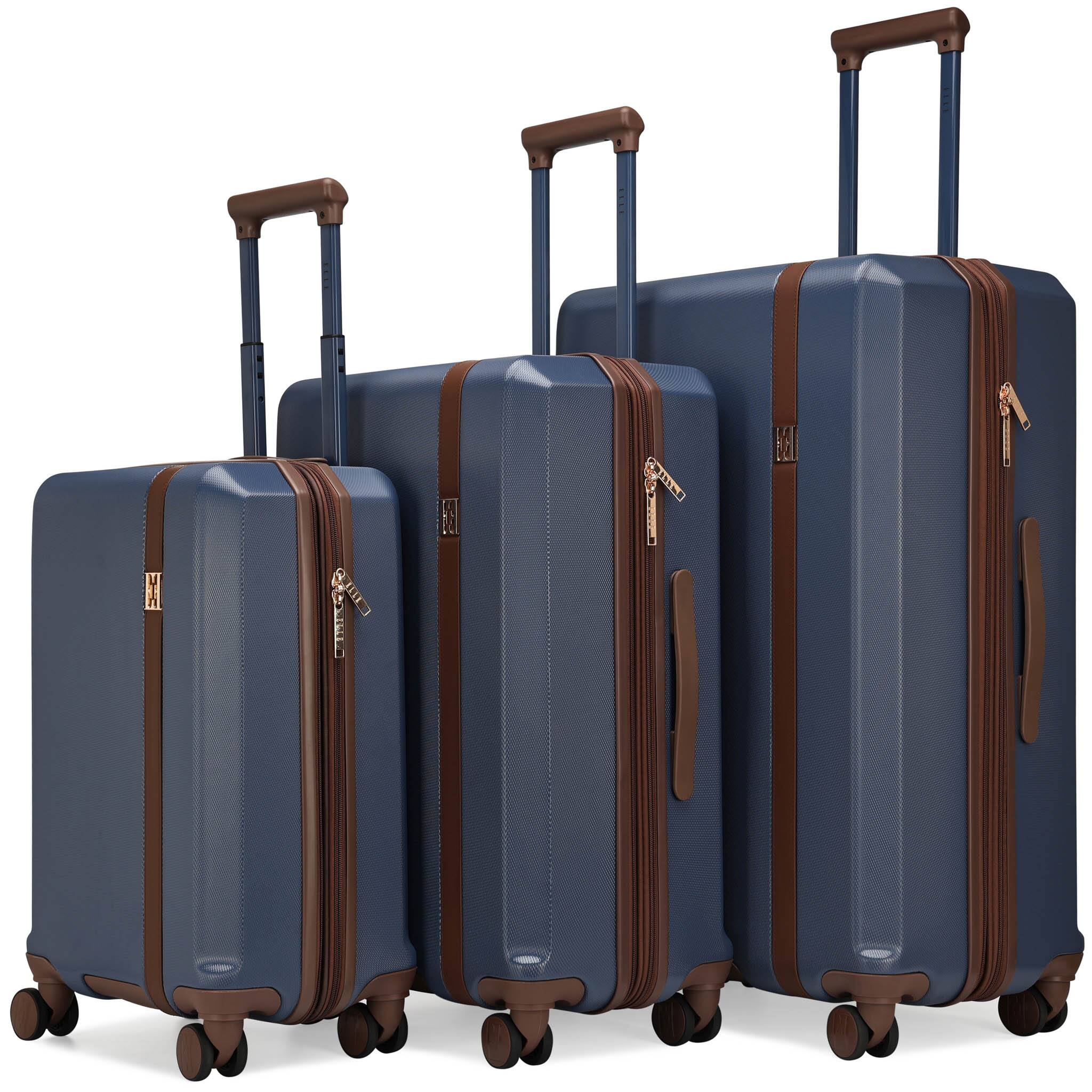Elle - Luxe Journey 3 Piece Expandable Retro Spinner Luggage Set - Navy price history on PriceWatchPro