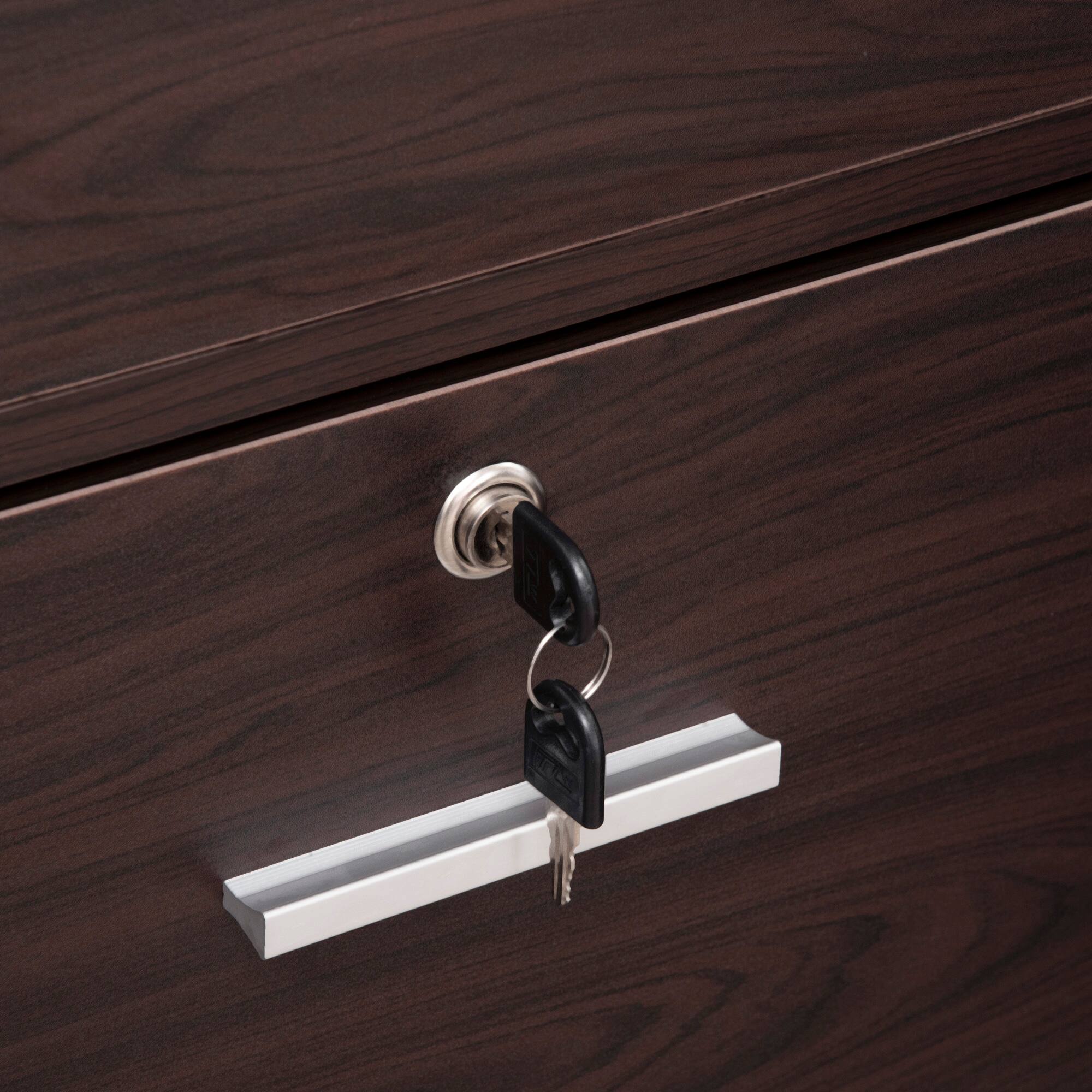 Alt View 7. Vinsetto - File Cabinet with Wheels - Walnut.