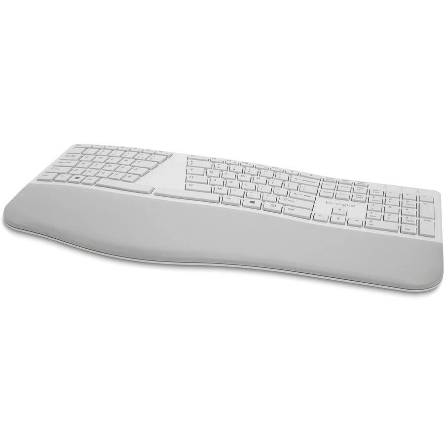 Alt View 5. Kensington - Kensington Pro Fit Ergo Wireless Keyboard-Gray - Wireless Connectivity - Bluetooth/RF - 2.40 GHz - USB Interface - Gray - Gray.