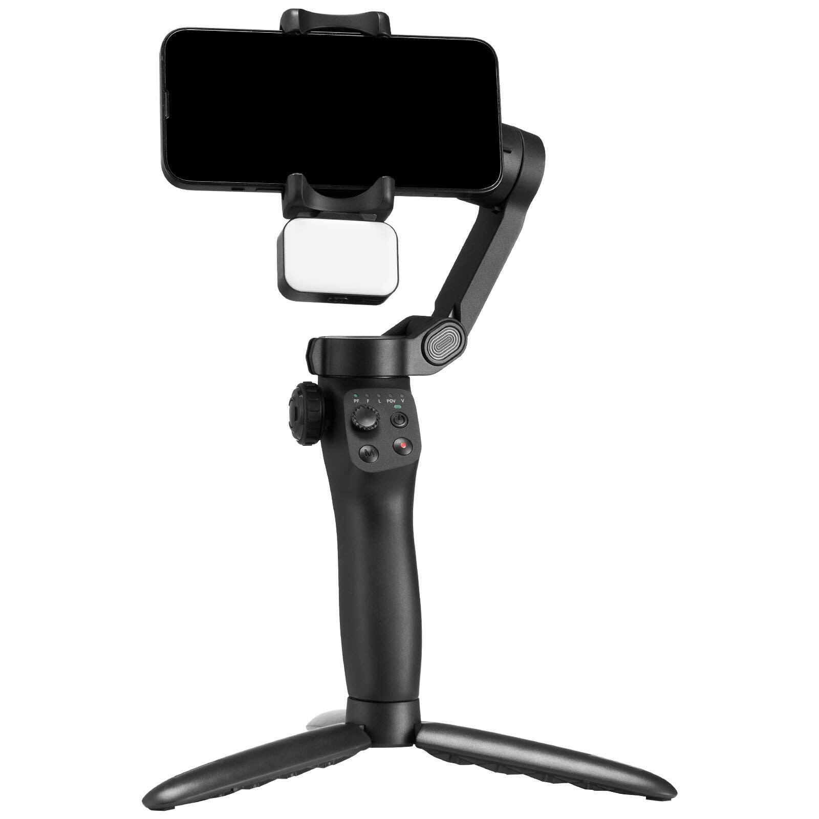Alt View 10. Glintex - Gimbal Stabilizer for Smartphone 3-Axis Phone Gimbal with Magnetic Fill Light Face Tracking Gesture Control for Vlogging.