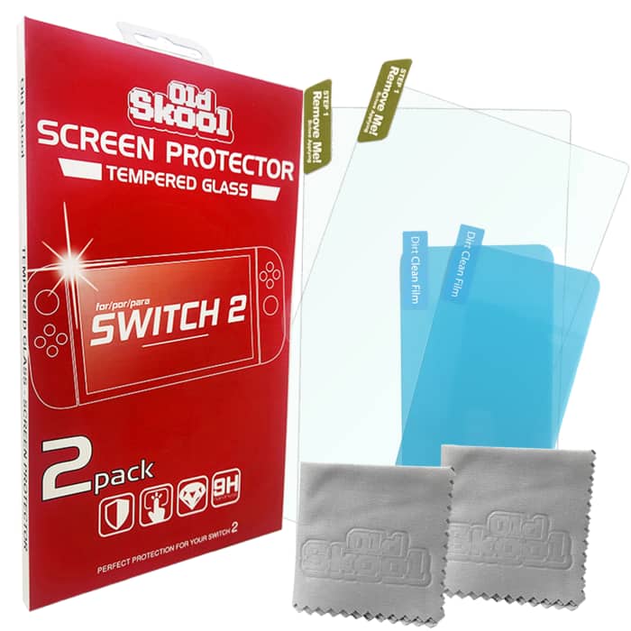 Old Skool - Tempered Glass Screen Protector for Switch 2 (2 Pack)