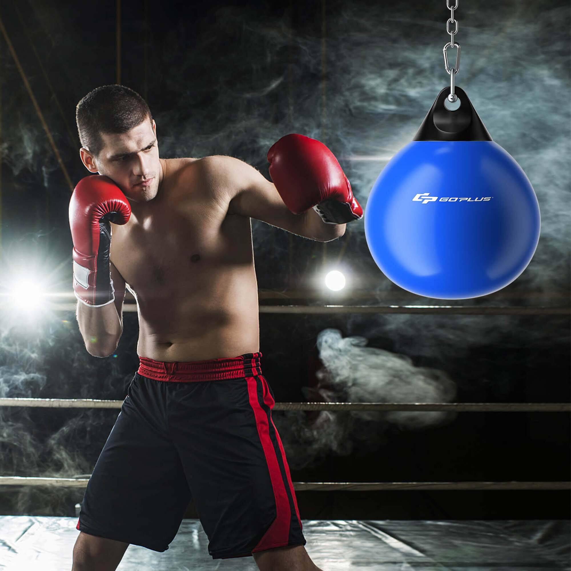 Alt View 1. Costway - Costway Water Punching Bag 21" 180 Pound Heavy Punching Bag with Adjustable Metal Chain - Blue.