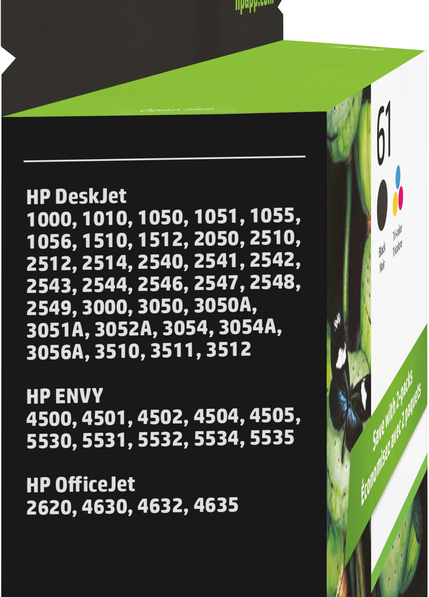 Alt View 11. HP - 61 2-Pack Standard Capacity Ink Cartridges - Black & Tri-Color.