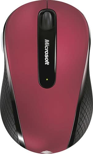 Front Standard. Microsoft - Wireless Mobile Mouse 4000 - Ruby Pink.