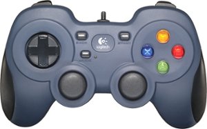 Logitech - F310 Gaming Pad - Blue/Black - Front_Zoom
