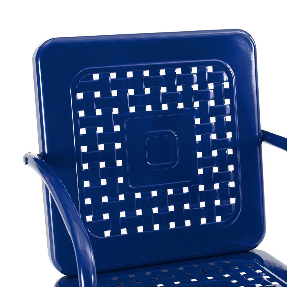 Alt View 2. Crosley Furniture - Bates 2Pc Retro Outdoor Chair Set - 2 Armchairs - Navy Gloss.