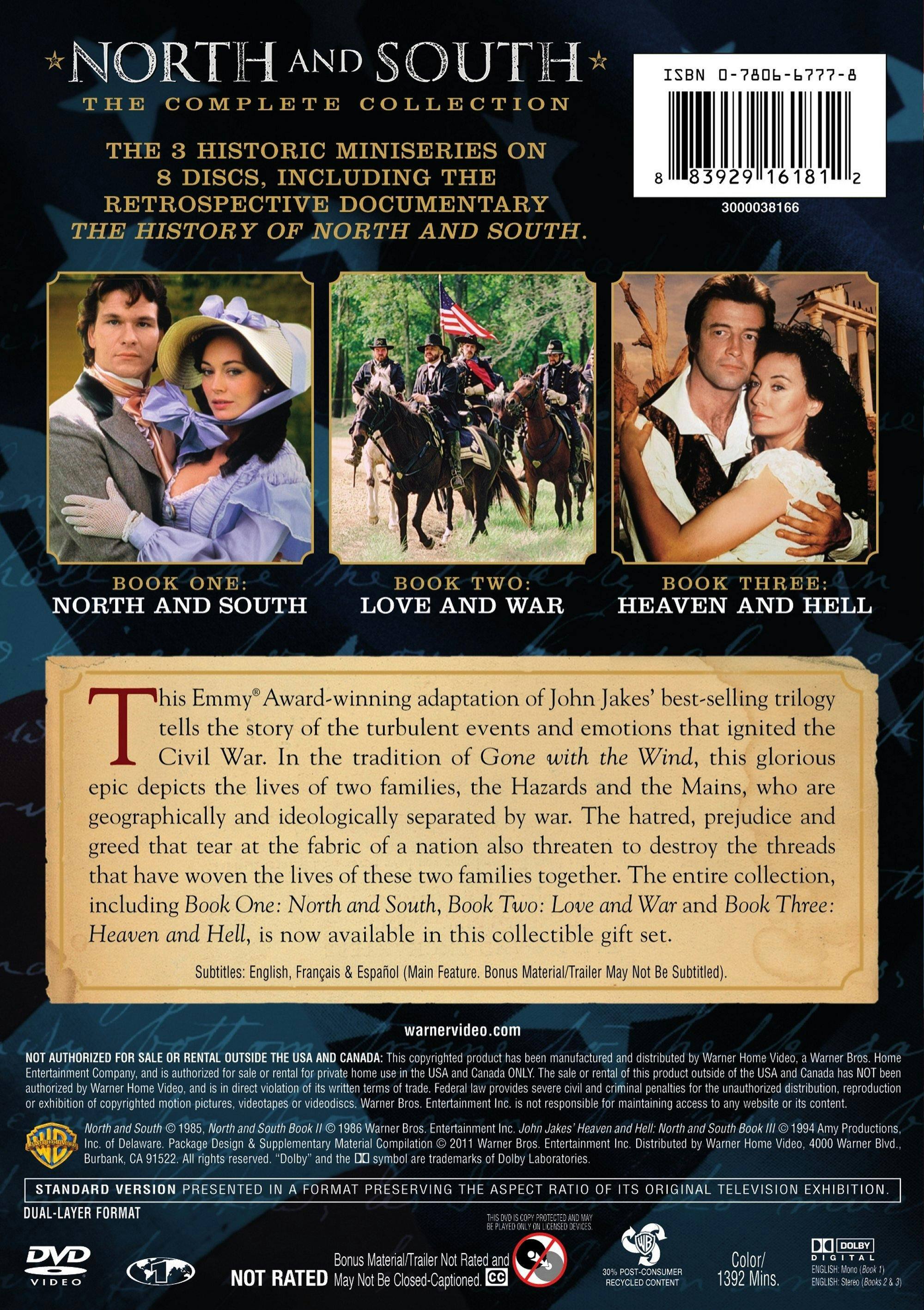 Angle. North and South: The Complete Series (Box Set) [DVD].