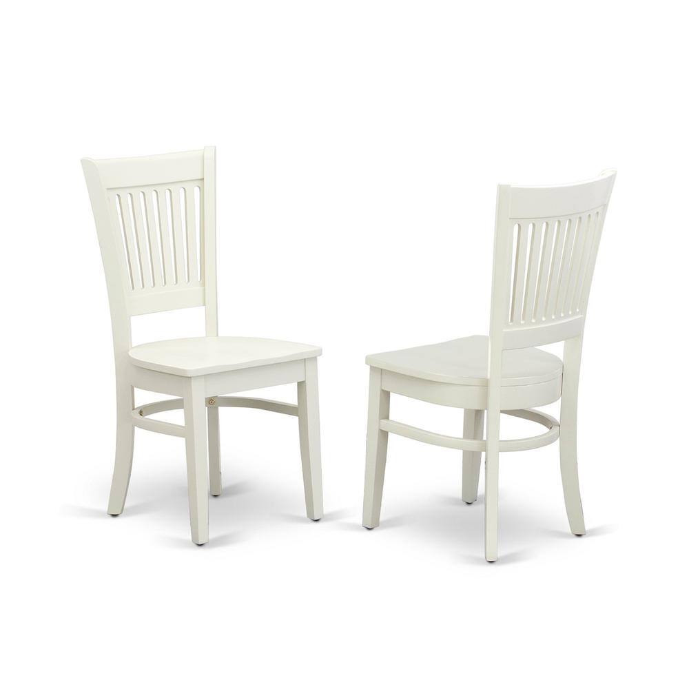 Angle. East West Furniture - Dining Table- Dining Chairs - Brown.