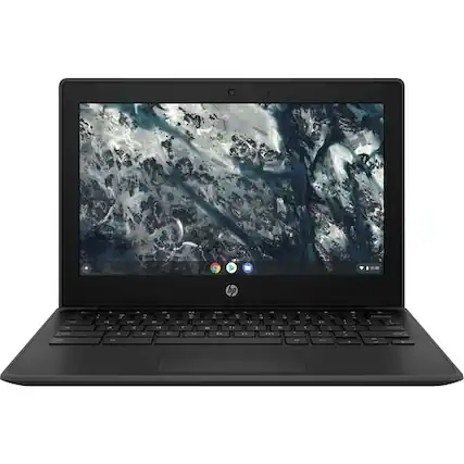 Front. HP - Chromebook 11MK G9 EE 11.6" 4GB 32GB eMMC MediaTek® MT8183 2.0GHz ChromeOS, - Black.