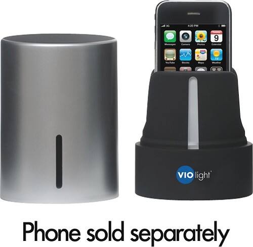 Front Standard. VioLight - Cell Phone Sanitizer - Silver.