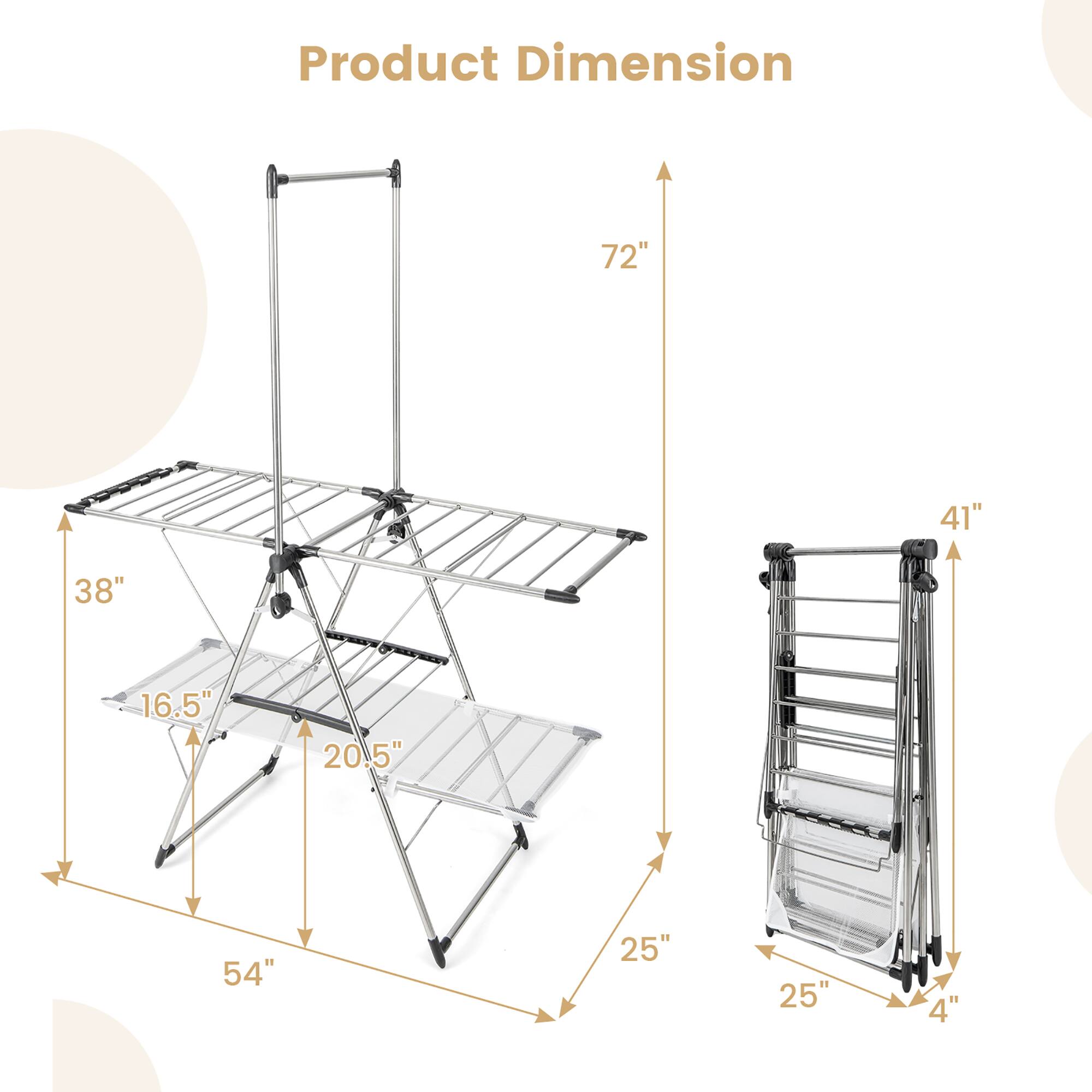 Product Dimension: 72" x 41" x 38" x 16.5" x 20.5" x 54" x 25" x 25" x 4"