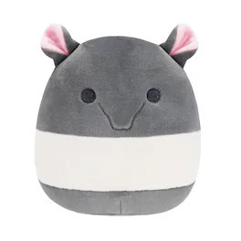 Kellytoy - Squishmallow 8 Inch Newbie Squad Plush | Abbit The Tapir - White/Black