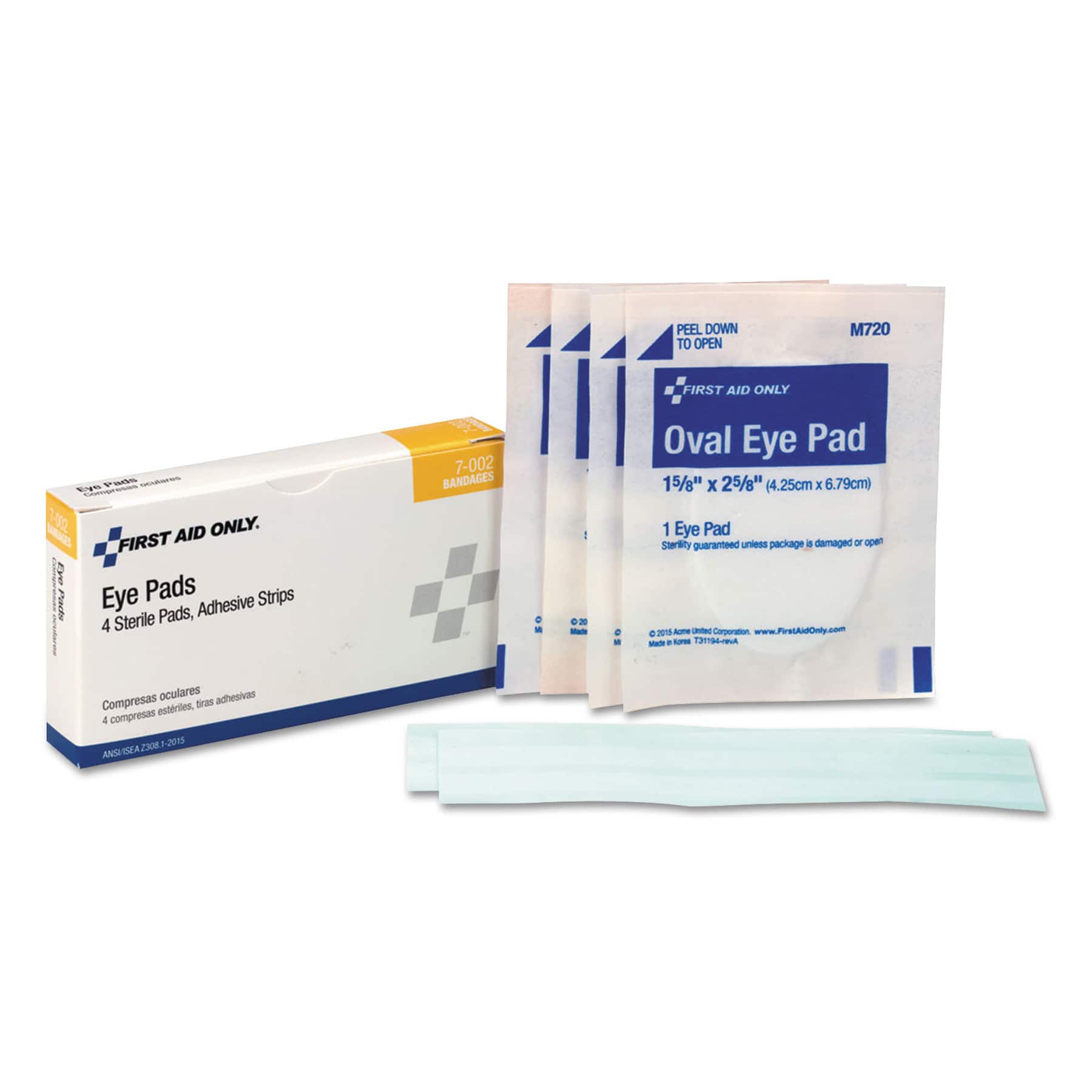 First Aid Only - ANSI 2015 Compliant First Aid Kit Refill, 8 Pieces, 4/Box - White