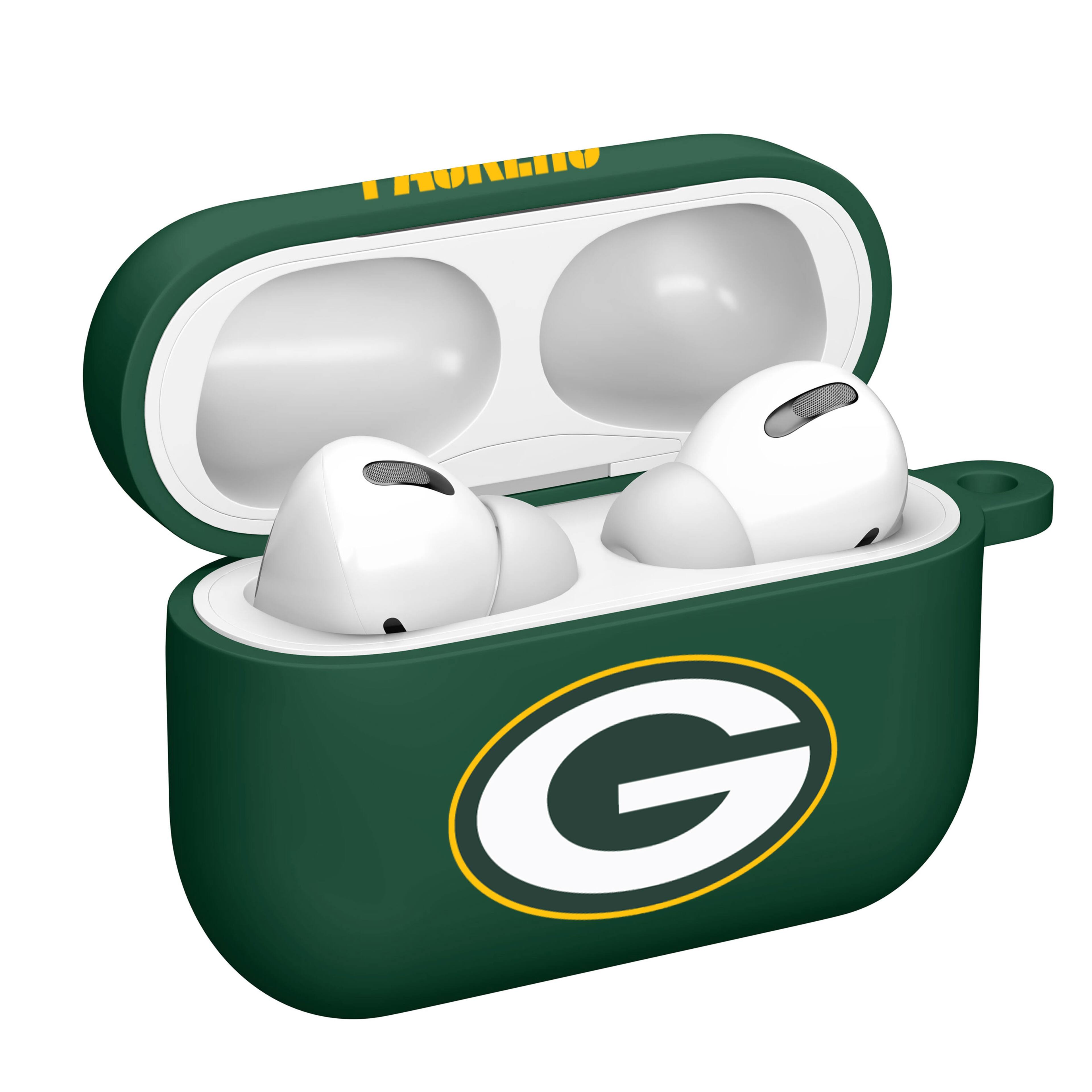 Alt View 1. Artinian - Green Bay Packers AirPods Pro Silicone Case Cover - Green.