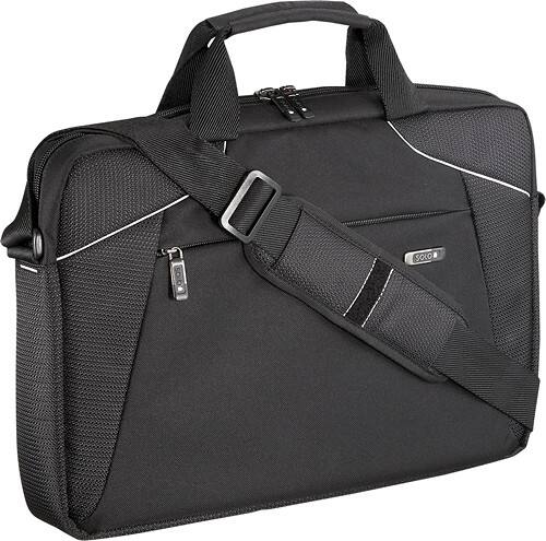 Angle Standard. Solo - Vector Slim Brief Laptop Case - Black/White.