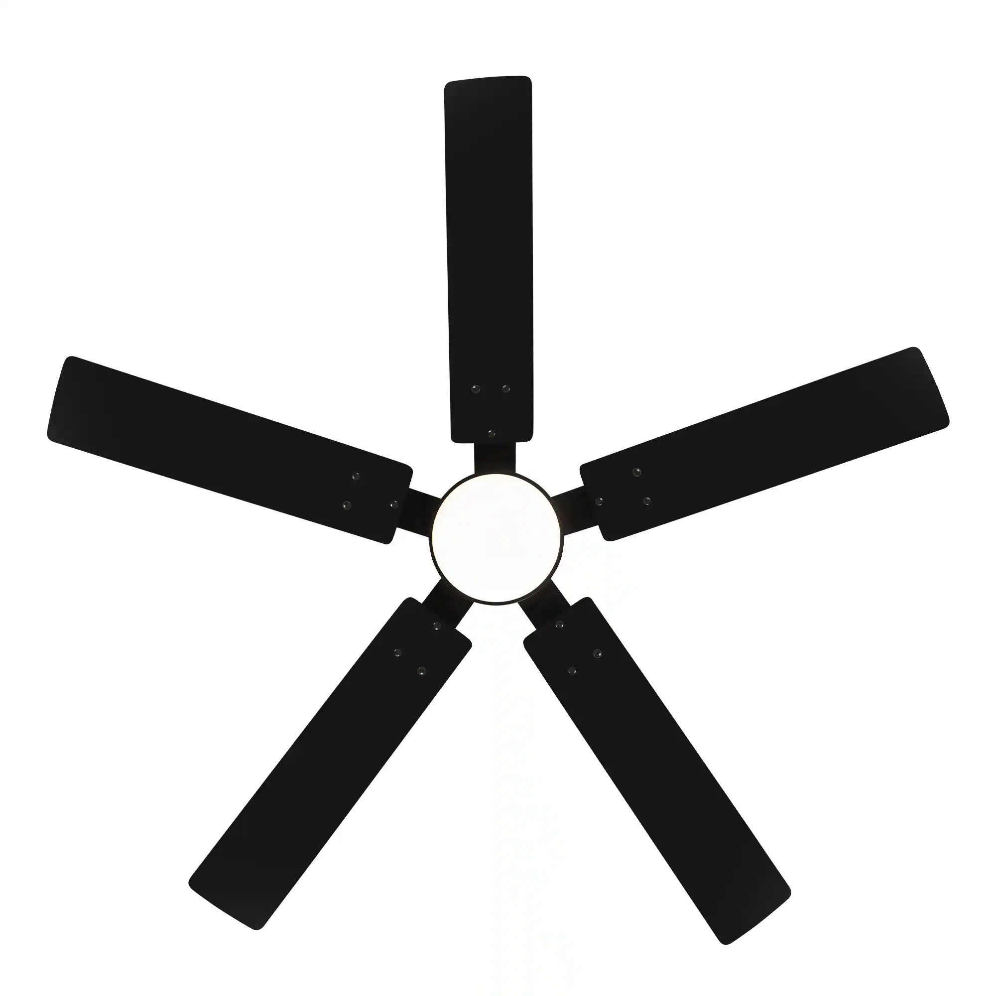 Alt View 10. Breezary - 48-Inch Ceiling Fan with LED Light, Reversible 5 Plywood Blades, DC Motor 30W, Includes 5 & 10-Inch Downrods, Remote - Black(with light).