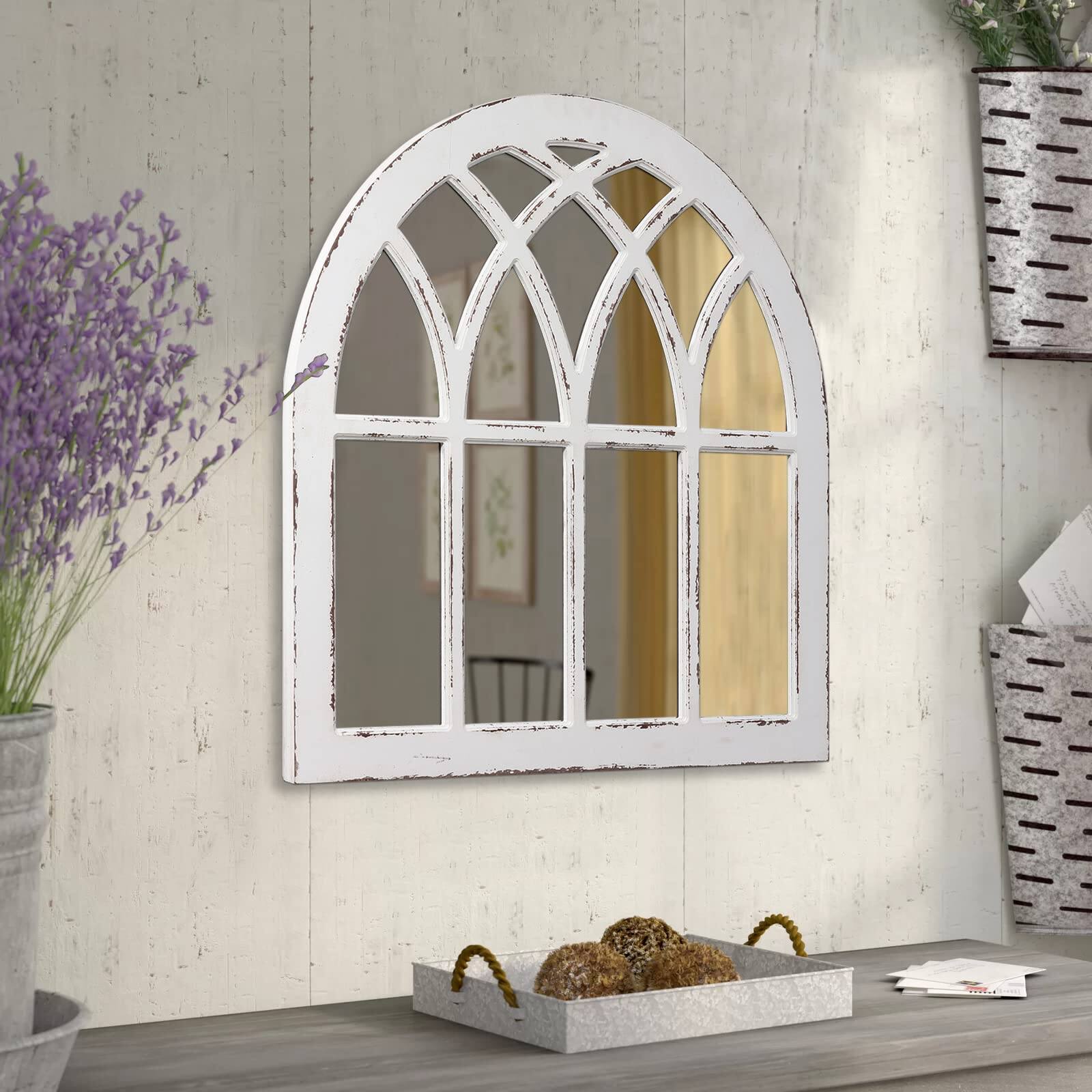 Dapper Styles Vintage Arched Window Mirrors For Wall Decor 295 ...