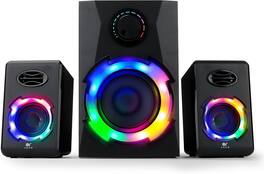 Stamp n Camp - OROW Computer Speakers,40W PC Speakers with Subwoofer,Gaming Bass,AC Powered,Support Bluetooth&SD&USB Play, 2.1 System - defualt