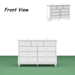 FUFU & GAGA - FUFU&GAGA 10 - Drawer Horizontal Dresser Timeless Elegance, Versatile Storage - White