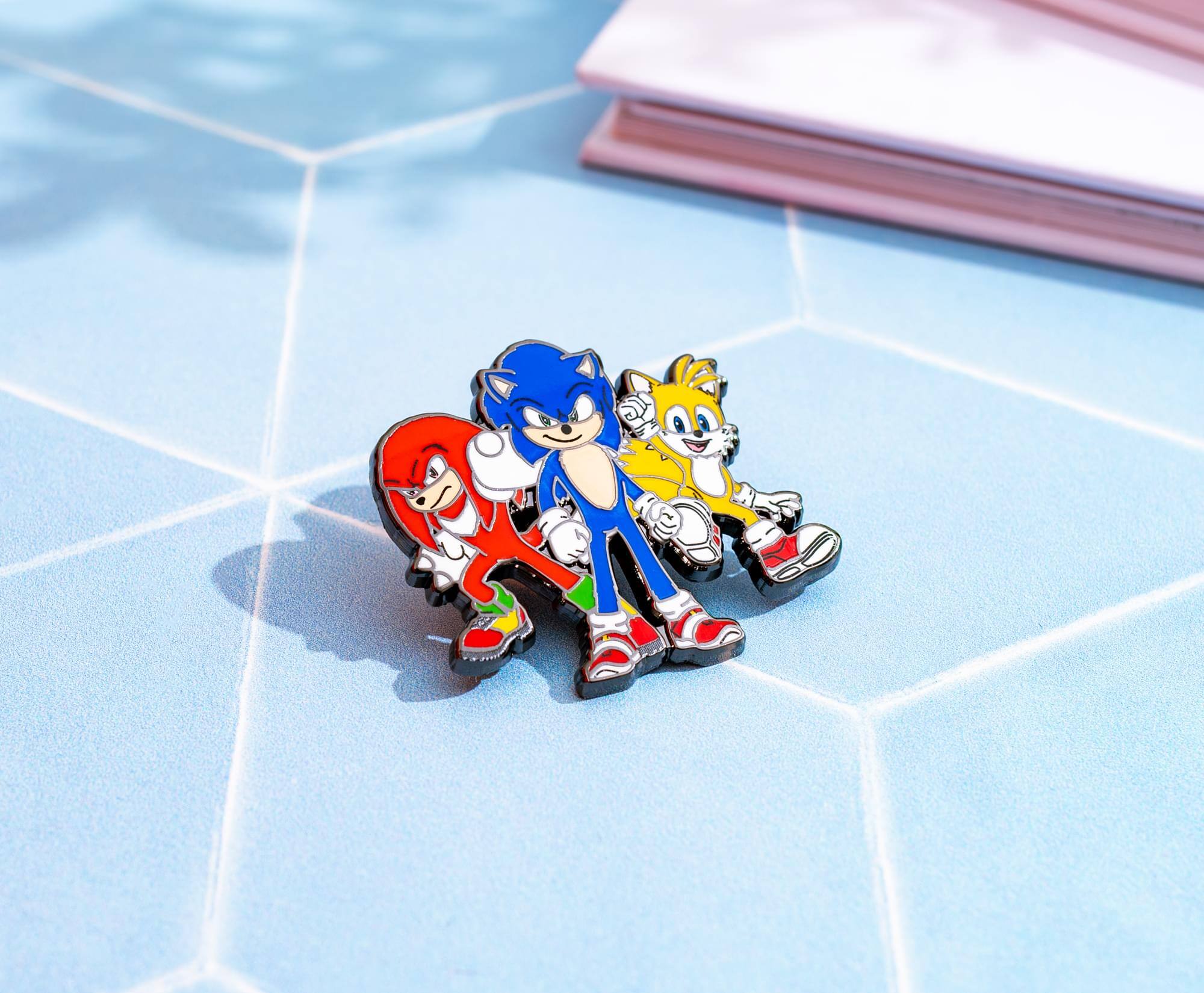 Alt View 3. SalesOne LLC - Sonic The Hedgehog 3 Character Trio Enamel Pin - Multi-Colored.