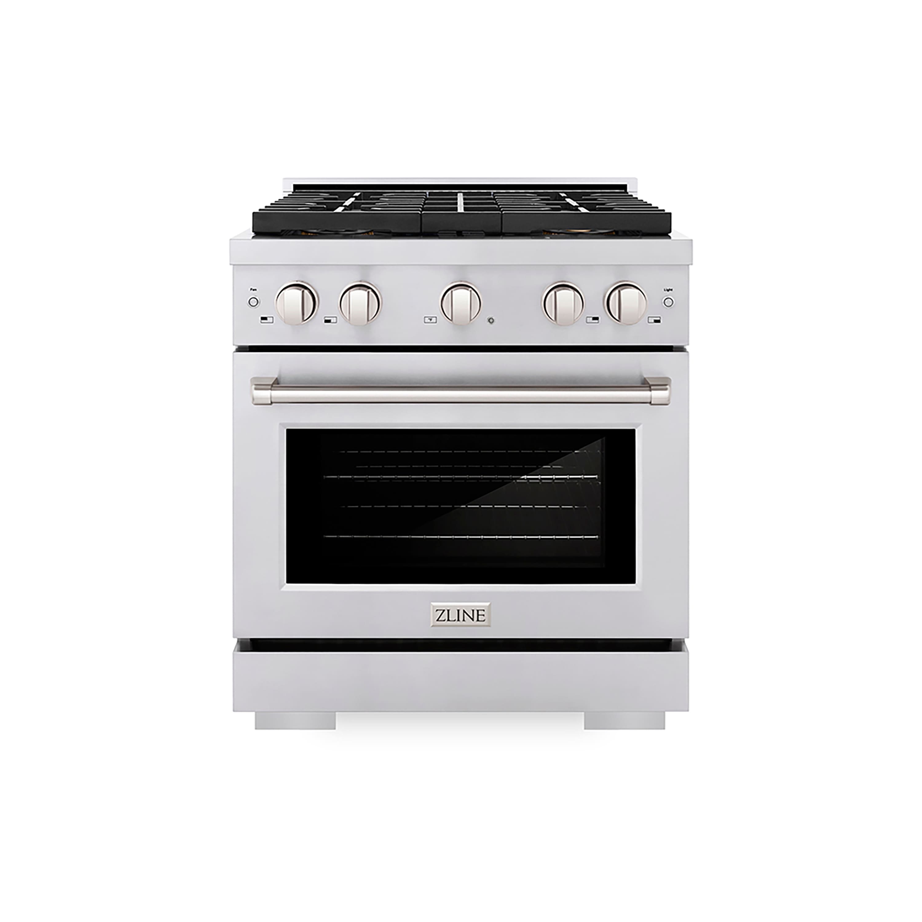 ZLINE - 30 in. 4.2 cu. ft. Freestanding Paramount Dual Fuel Range with DuoPro Cooktop and Convection Oven - Stainless Steel - Front_Zoom