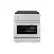 Front. ZLINE - 30 in. Wide 4 Burner 4.2 cu. ft. Freestanding Paramount Dual Fuel Range with DuoPro Cooktop and Convection Oven - Stainless Steel.