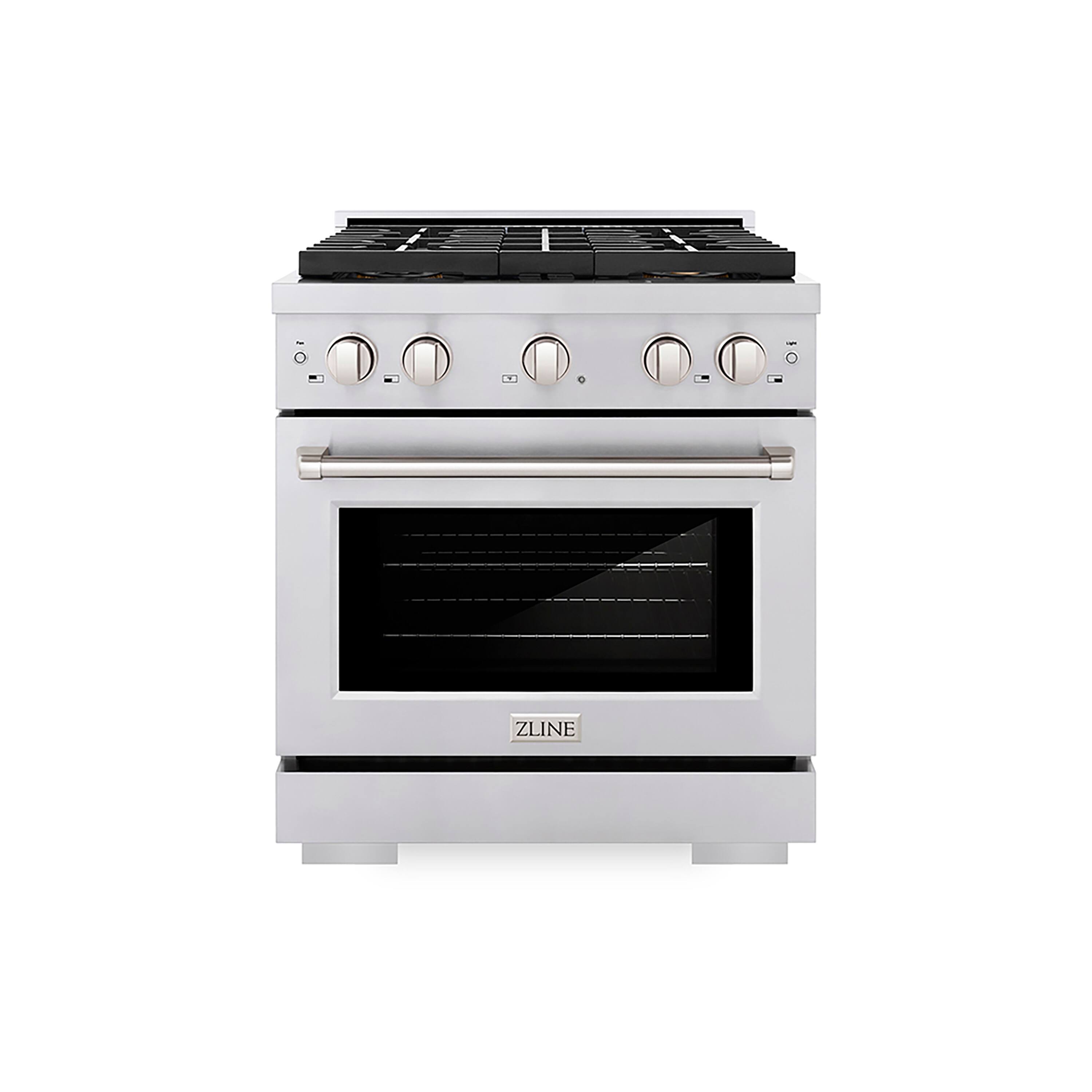 ZLINE - 30 in. 4.2 cu. ft. Freestanding Paramount Dual Fuel Range with DuoPro Cooktop and Convection Oven - Stainless Steel