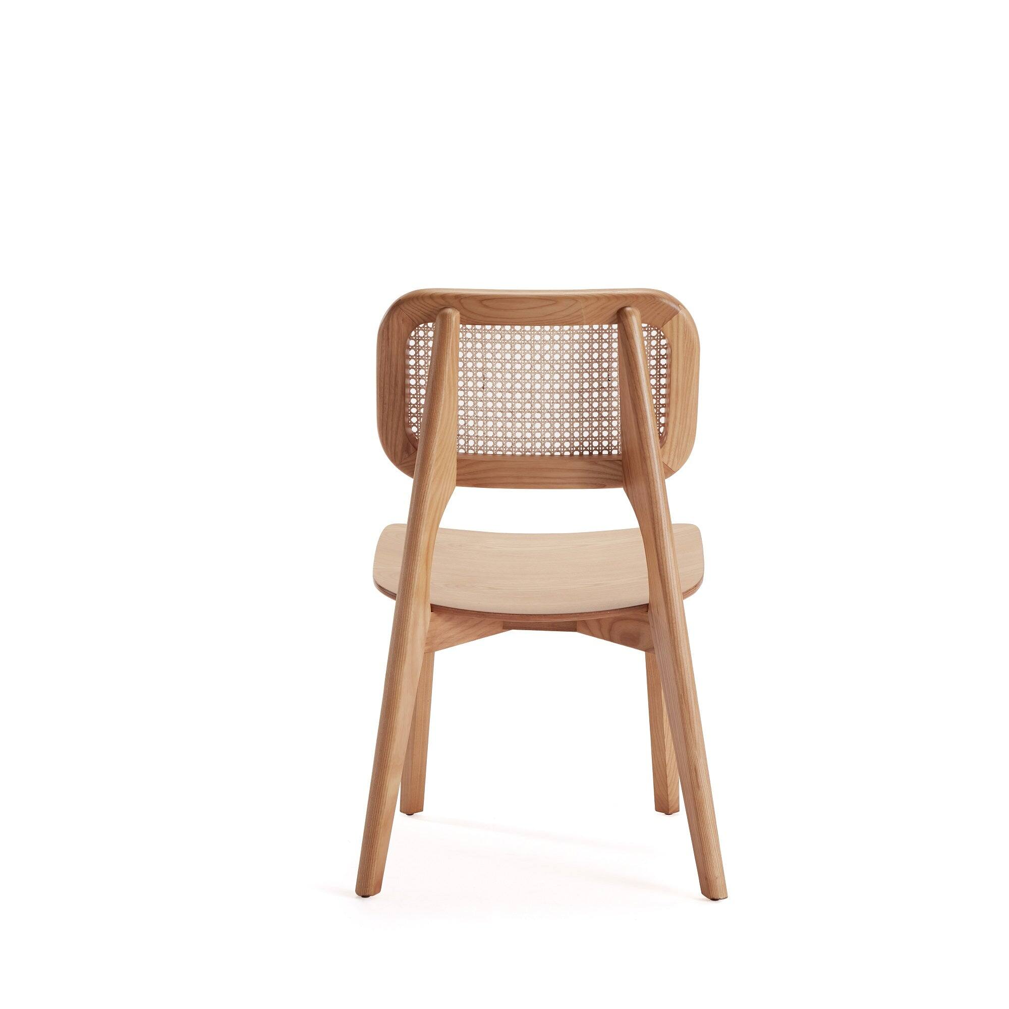 Alt View 3. Manhattan Comfort - Versailles Industry Chic Wood Dining Chair - Set of 2 - Natural.