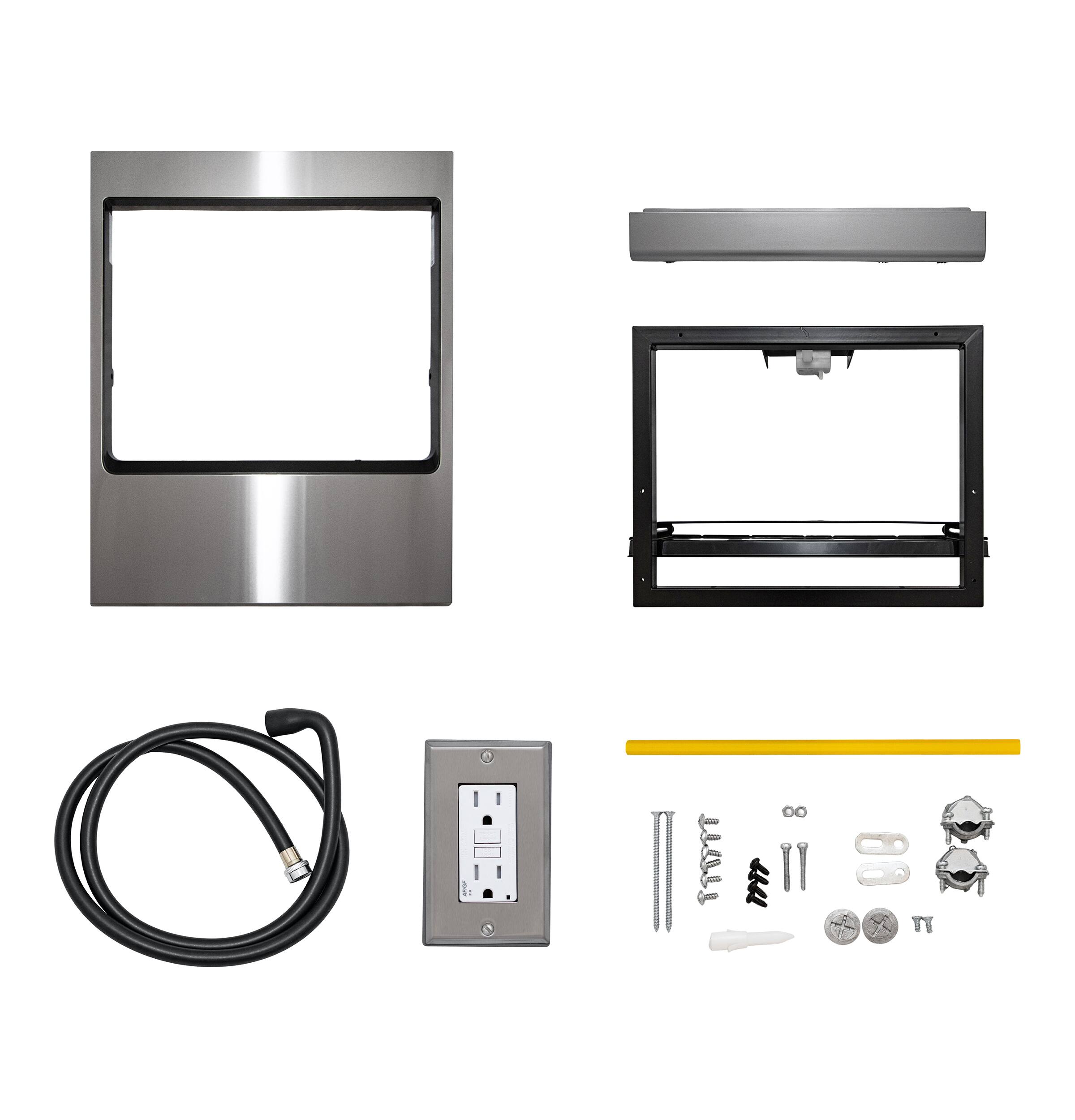 Alt View 1. GE Profile - Optional Undersink Trim Kit for Compact Dishwasher PZF560HGWBB - Stainless Steel.