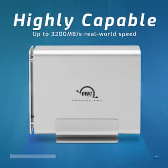 OWC Express 4M2 Four Slot USB4 (40Gb/s) External Storage Enclosure OWC Express 4M2 Four Slot USB4 (40Gb/s) External Storage Enclosure