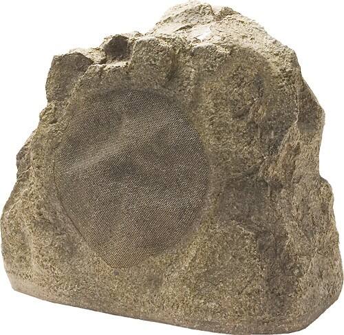 Angle Standard. Niles - 6" 2-Way Simulated Rock Outdoor Speaker (Each) - Shale Brown.