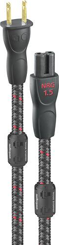 Front. AudioQuest - NRG-1.5 10' AC Power Cable - Black/Gray/Silver/Red.