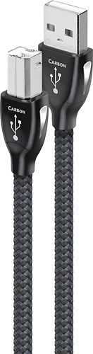 Angle View: AudioQuest - Carbon 4.9' USB A/B Cable - Black/Gray