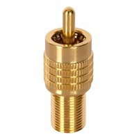 AudioQuest - Single Gold Female - M RCA Adaptor - Gold - Front_Zoom