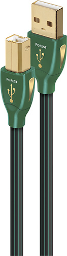 Angle View: AudioQuest - Forest 16.4' USB A/B Cable - Black/Green