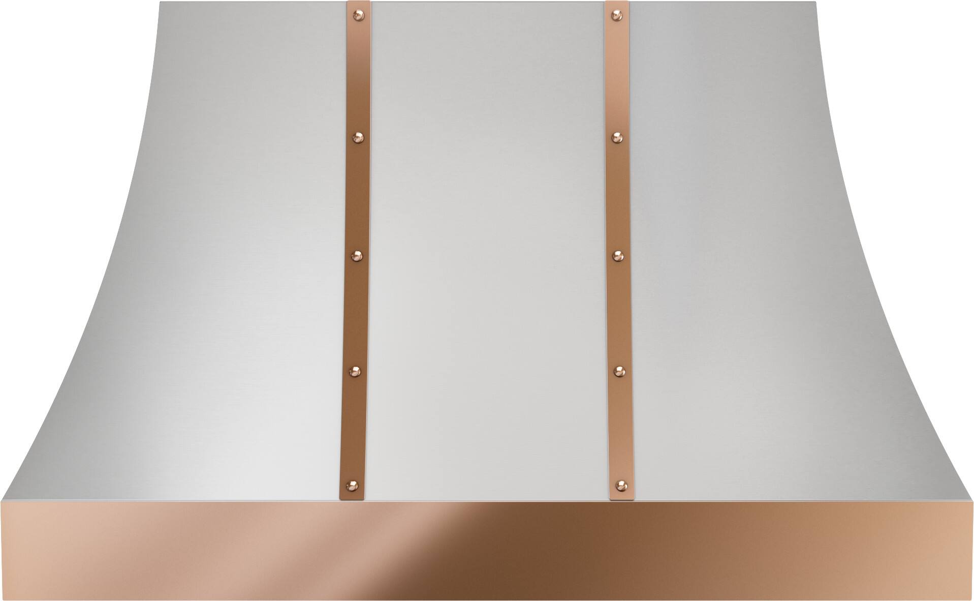 Front. Zephyr - Banding Kit Trim for Zephyr Alto CHAL48ASX Range Hood - Polished Copper.