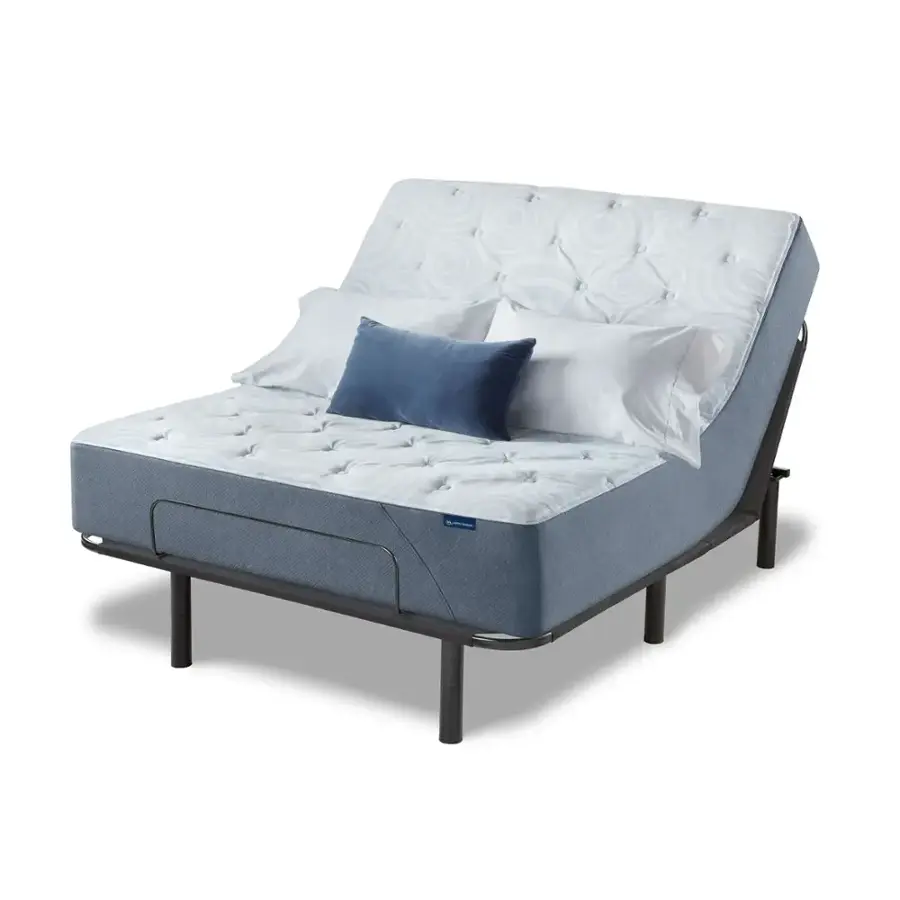 Alt View 18. Serta - Perfect Sleeper Tranquil Wave 11-Inch Medium Hybrid Mattress-Twin - Light Blue.