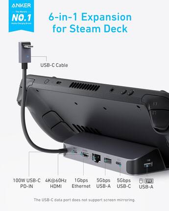 Anker Steam Deck Dock, Docking Station for Steam Deck (OLED)/ROG Anker Steam Deck Dock, Docking Station for Steam Deck (OLED)/ROG